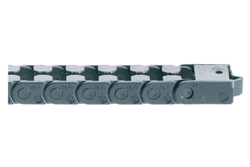 easy chain® série E03, calhas articuladas, para preenchimento pelo raio exterior