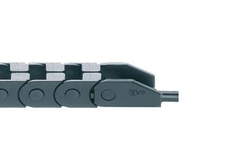 easy chain® série E065, calhas articuladas, para preenchimento pelo raio exterior