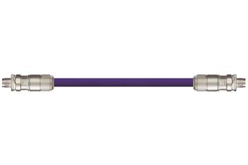 Cabos CAT5e confecionados, PVC, resistentes a óleos, Ficha A: Telegärtner M12 com codificação em x, Ficha B: Telegärtner M12 com codificação em x