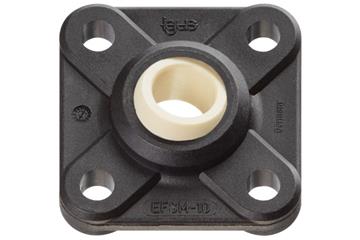 Chumaceira esférica de encaixe com flange de quatro furos igubal® EFSM, calota esférica em iglidur® W300