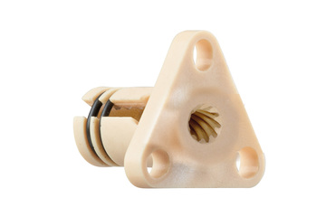 Porca drylin® com flange, rosca de passo rápido dryspin®, com pré-carga, JFRM