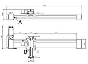 Pórtico de 2 eixos em linha