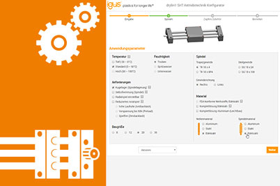 Configurador de mesas e atuadores lineares