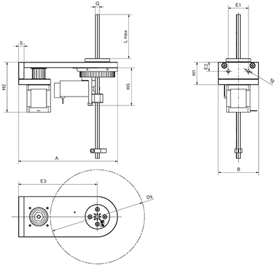Lift/swivel unit:HSQ drawing