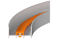 Sistema de fornecimento de energia rotativo com guia integrada