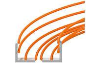 Sistema de fornecimento de energia rotativo com guias tubulares