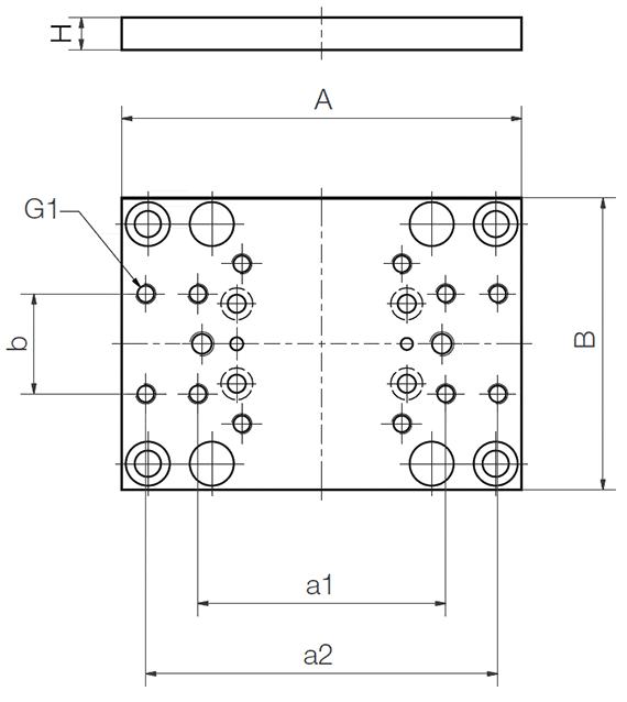 Desenho do kit de adaptação para estrutura de pórtico