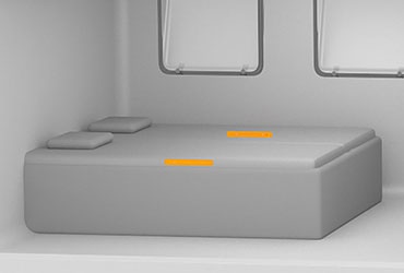 Design interior de camas de barcos