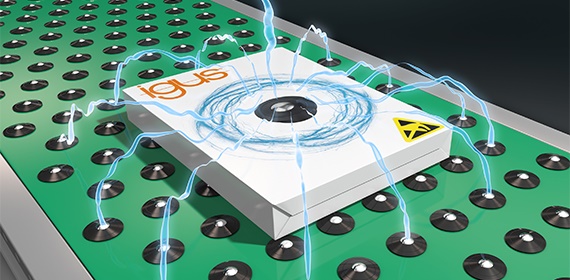 Componente ESD: esferas de transferência antiestáticas