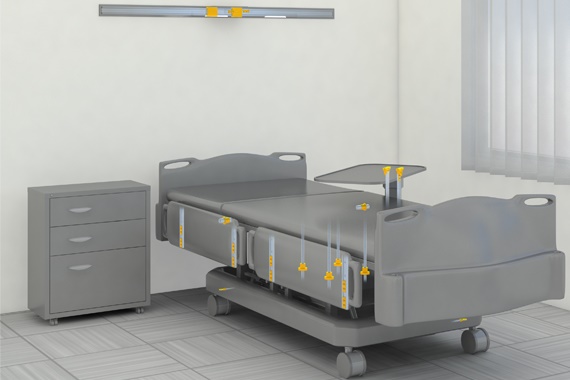 Camas hospitalares e de enfermarias