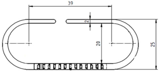 Dados técnicos - Calha de escritório OCO.20