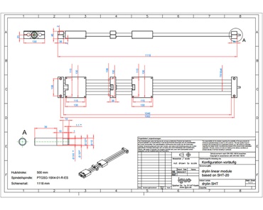 Configurador das mesas lineares drylin® SHT