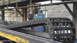Calhas articuladas para siderurgias