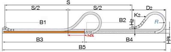 desenho técnico da calha articulada p4 da igus