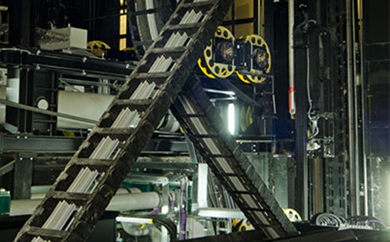 Sistemas e-spool e em ziguezague em plataformas de palcos