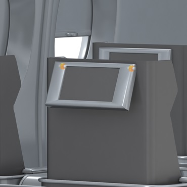 Interior dos aviões: casquilhos deslizantes iglidur na montagem do tablet
