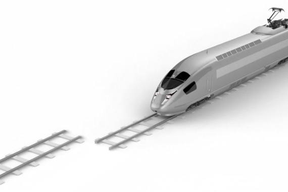 Transbordador para comboios com calhas articuladas e cabos chainflex