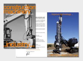 Brochura sobre máquinas de construção