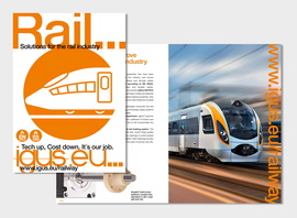 Brochura para a tecnologia ferroviária