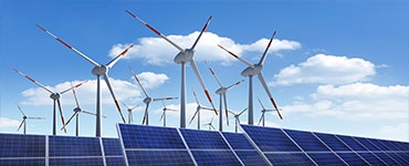 Energia renovável solar e eólica