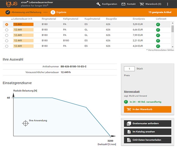 Cálculo de vida útil dos rolamentos de esferas